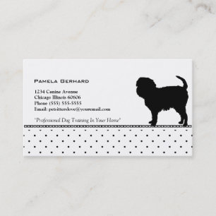 Polkadot Monogram Dog Silhouette Dierverwant Visitekaartje