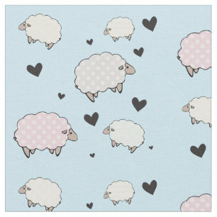 Polkadot Pastel Sheep Stof