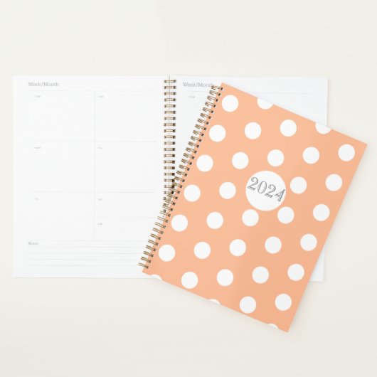 Polkadot Peach Fuzz Planner (Display)