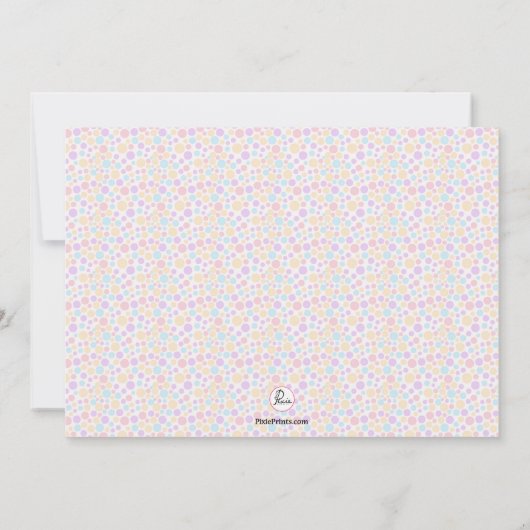 Polkadot Sip en zie Fotouitnodiging Kaart (Achterkant)