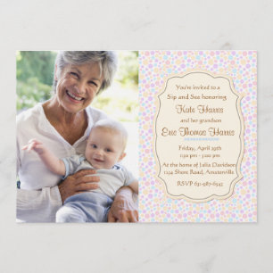 Polkadot Sip en zie Fotouitnodiging Kaart