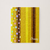 Polkadot Stripe Jigsaw Puzzle Daisy (Vertical)