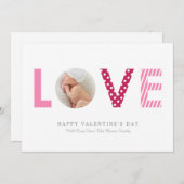 Polkadots en stripes | Roze/rood Kaart (Voorkant / Achterkant)