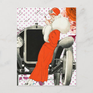 polkadots flapper briefkaart