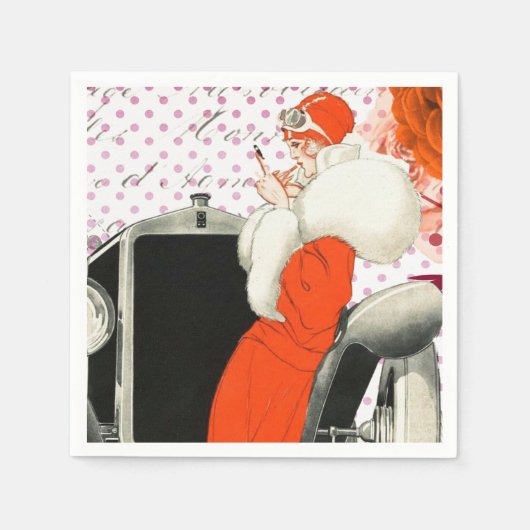 polkadots flapper papieren servet (Voorkant)