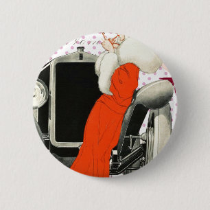 polkadots flapper ronde button 5,7 cm