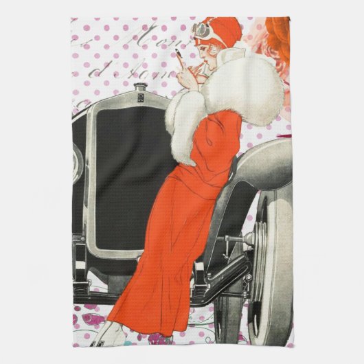 polkadots flapper theedoek (Verticaal)