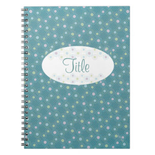 Polkadots (pastels/blauwgroen) notitieboek