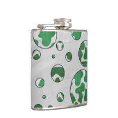 Polks Dot Koe Green en White Print Heupfles (Rechts)
