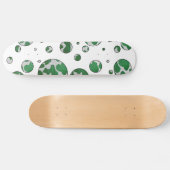 Polks Dot Koe Green en White Print Skateboard (Horizontaal)