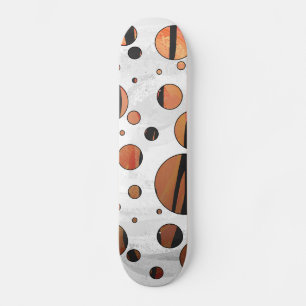 Polks Dot Tiger Hot oranje en zwart afdrukken Skateboard