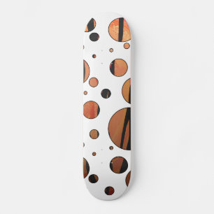 Polks Dot Tiger Hot oranje en zwart afdrukken Skateboard