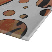 Polks Dot Tiger Hot oranje en zwart afdrukken Snijplank (Hoek)