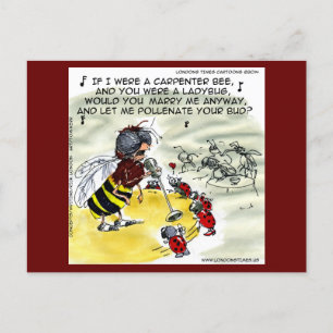 "Pollenation" Insect Nightclub Singer Funny Briefkaart