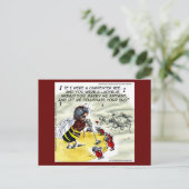 "Pollenation" Insect Nightclub Singer Funny Briefkaart (Staand voorkant)