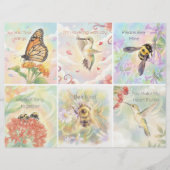 Pollinator Classroom Valentines - 6 per Sheet Briefhoofd (Voorkant)