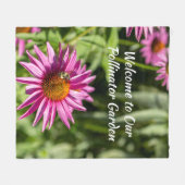 Pollinator Garden Floral Soft Fleece Throw Deken (Voorkant (Horizontaal))