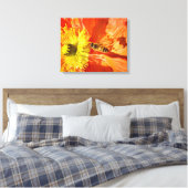 Pollinisation en toile orange et jaune (Insitu(Chambre))
