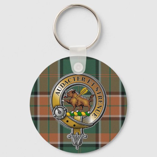 Pollock Tartan & Badge Sleutelhanger (Voorkant)