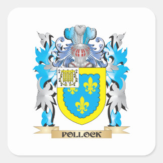 Pollock Wapenschild - Family Crest Vierkante Sticker