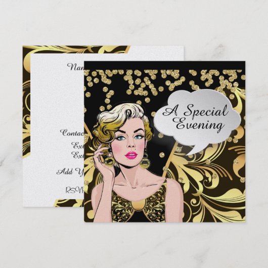 Polly accueille une invitation de Pop Art Grand Pa (Devant / Derrière)