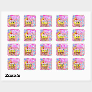 Polly Cake - Tortina - Vierkante Sticker