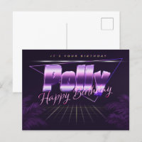 Polly Nom Prénom Anniversaire de la carte postale