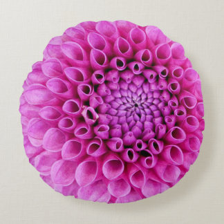 Polly Pink Dahlia Rond Kussen