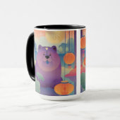 POLLY PLUM chow dog 15 ounce Mok (Voorkant links)