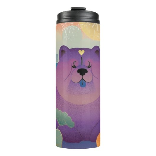 POLLY PLUM chow dog Thermosbeker (Voorkant)