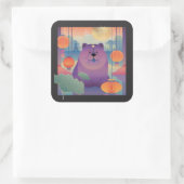 POLLY PLUM Chow hond Vierkante Sticker (Tas)