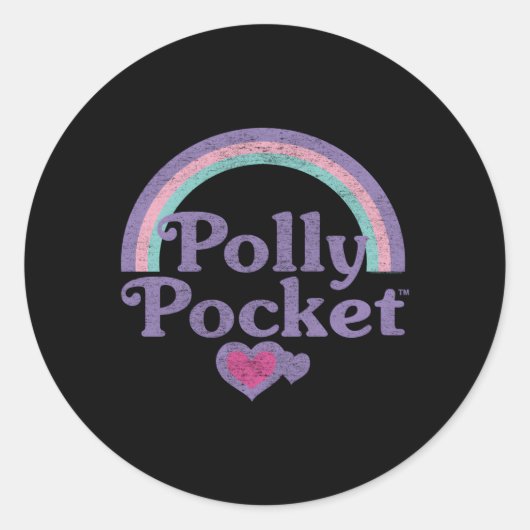 Polly Pocket Rainbows Ronde Sticker (Voorkant)