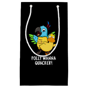 Polly Wanna Quacker Funny Animal Pun Klein Cadeauzakje