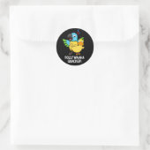 Polly Wanna Quacker Funny Animal Pun Ronde Sticker (Tas)