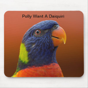 Polly wil een daiquiri (dronken papegaai) muismat