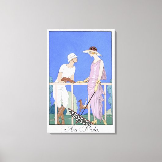 Polo, 1920-29 (pochoirdruk) canvas afdruk (Voorkant)