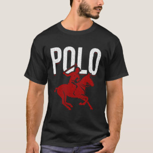 Polo-atleten Polo-speler Paardrijden Ruiter T-shirt
