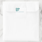 Polo Girl - Polo Vierkante Sticker (Tas)