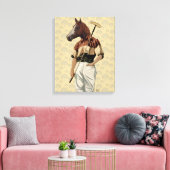 Polo Horse Portrait Canvas Afdruk (Insitu (Woonkamer))