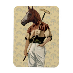 Polo Horse Portrait Magneet
