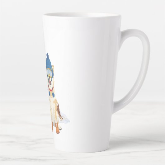Polo Inu Ski Latte Mug (Droite)