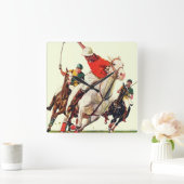 Polo Match Vierkante Klok (Huis)