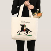  Polo Player op Pony Grote Canvas tas (Voorkant (product))