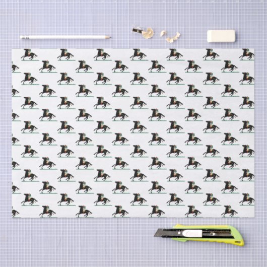  Polo Player op Pony Tissuepapier (Craft)