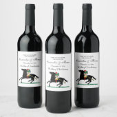 Polo Player op Pony Wijn Etiket (Flessen)