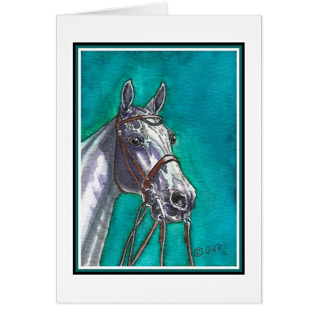 Polo Pony Art Blank Card (Voorkant)
