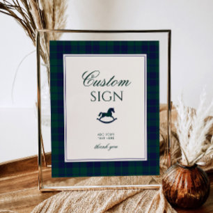 Polo Rocking Horse Plaid Custom Poster