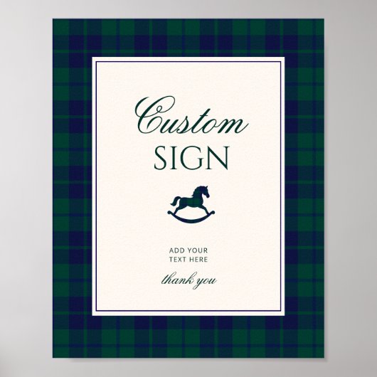 Polo Rocking Horse Plaid Custom Poster (Voorkant)