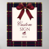  Polo Rocking Horse Wijn rood Plaid Custom Poster (Voorkant)