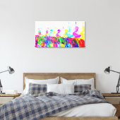 Polo-spelers wandelen canvas afdrukken (Insitu (Slaapkamer))